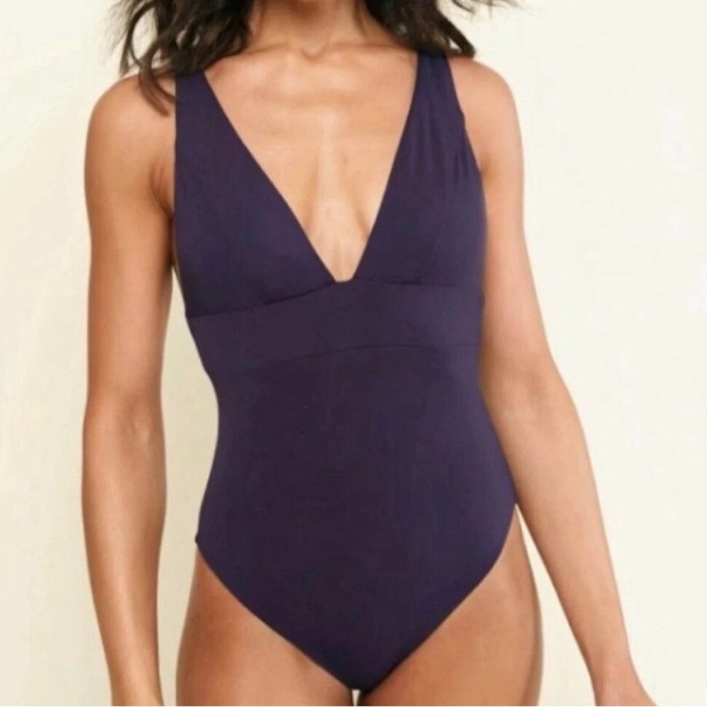 NWT Andie  One Piece Swimsuit Navy Blue Size Medium